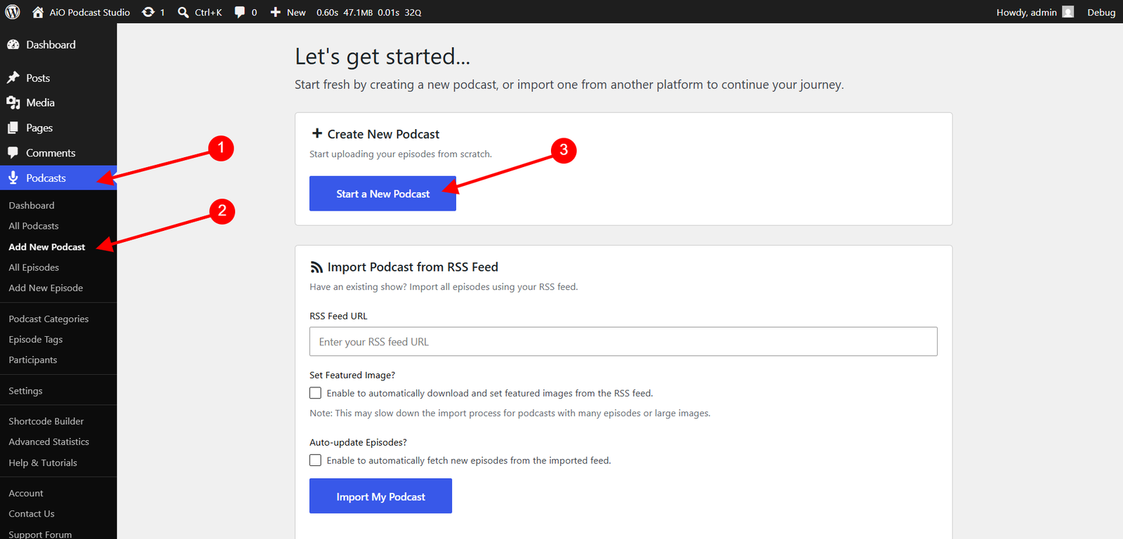 Create a New Podcast from Scratch