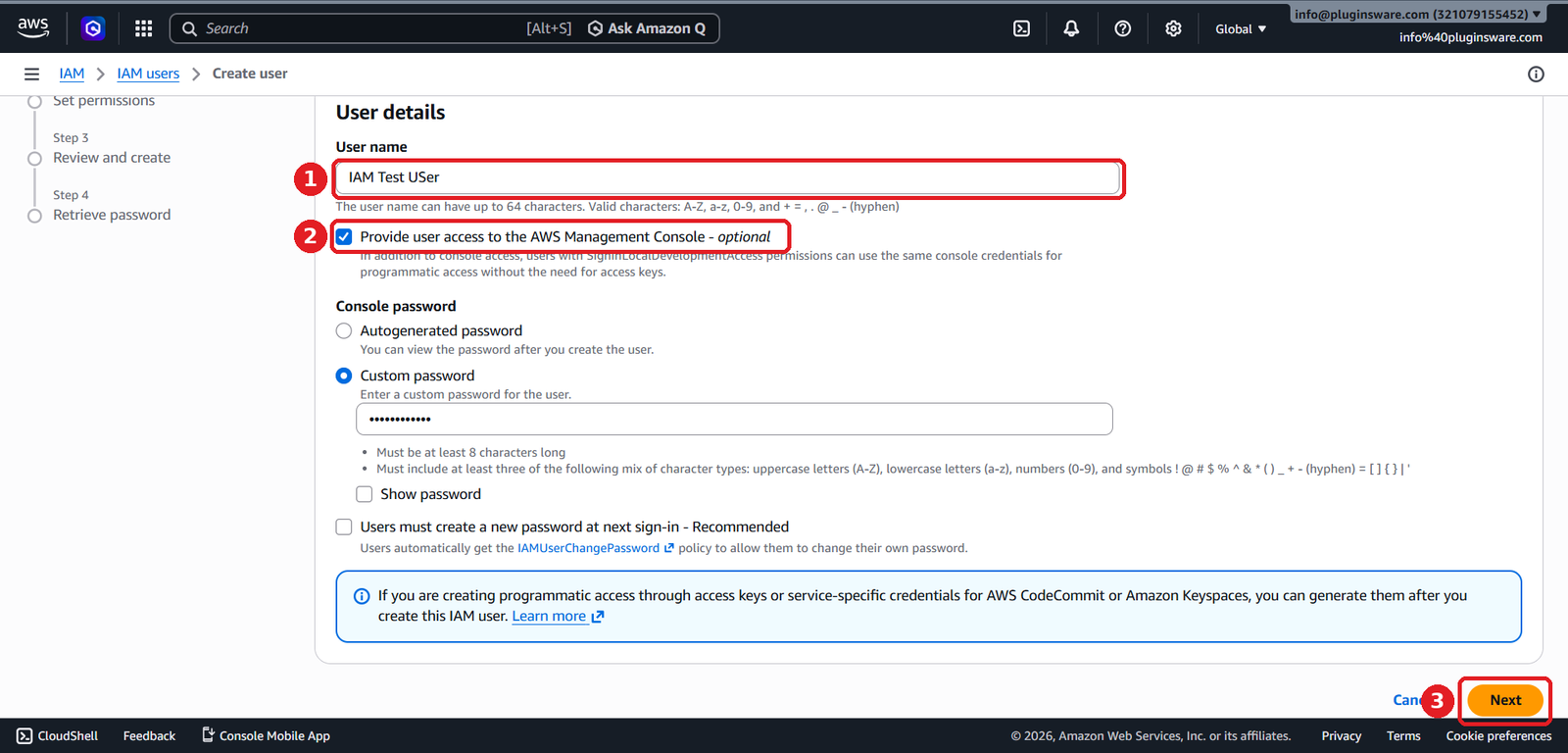 IAM User Details