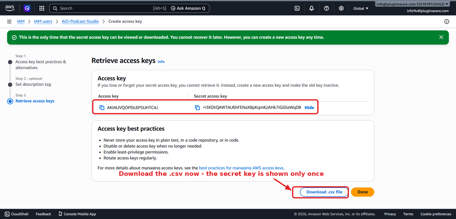 Download Access Key
