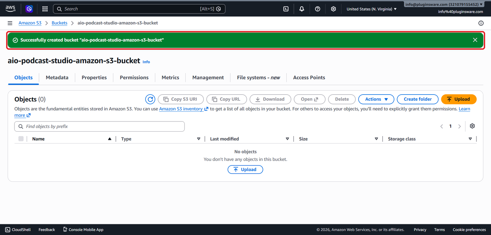 S3 Bucket Created